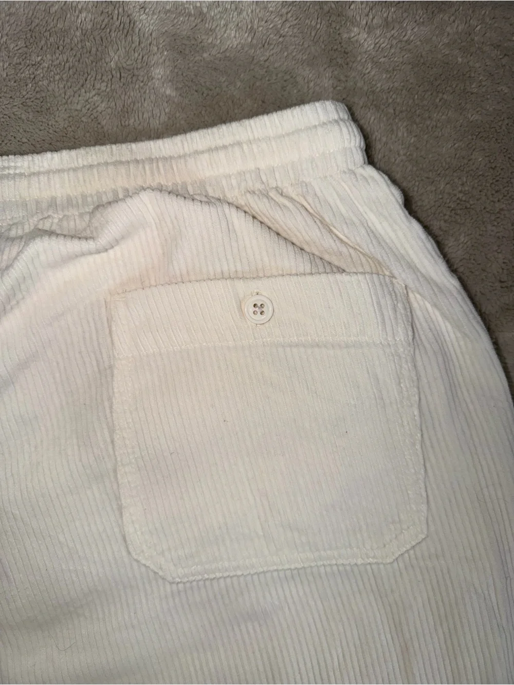 Todd Snyder Men’s Corduroy Weekend Drawstring Pants Size XL In Ivory